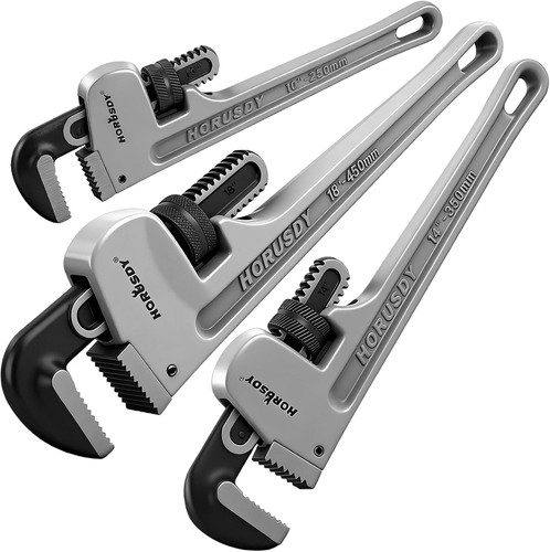 Aluminum pipe wrench set - aluminum,