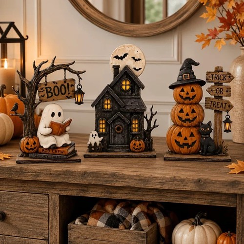 3pc halloween decor set - decor,